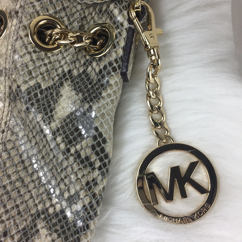 Michael Kors Python Embossed Leather Purse - Picture 3 of 8